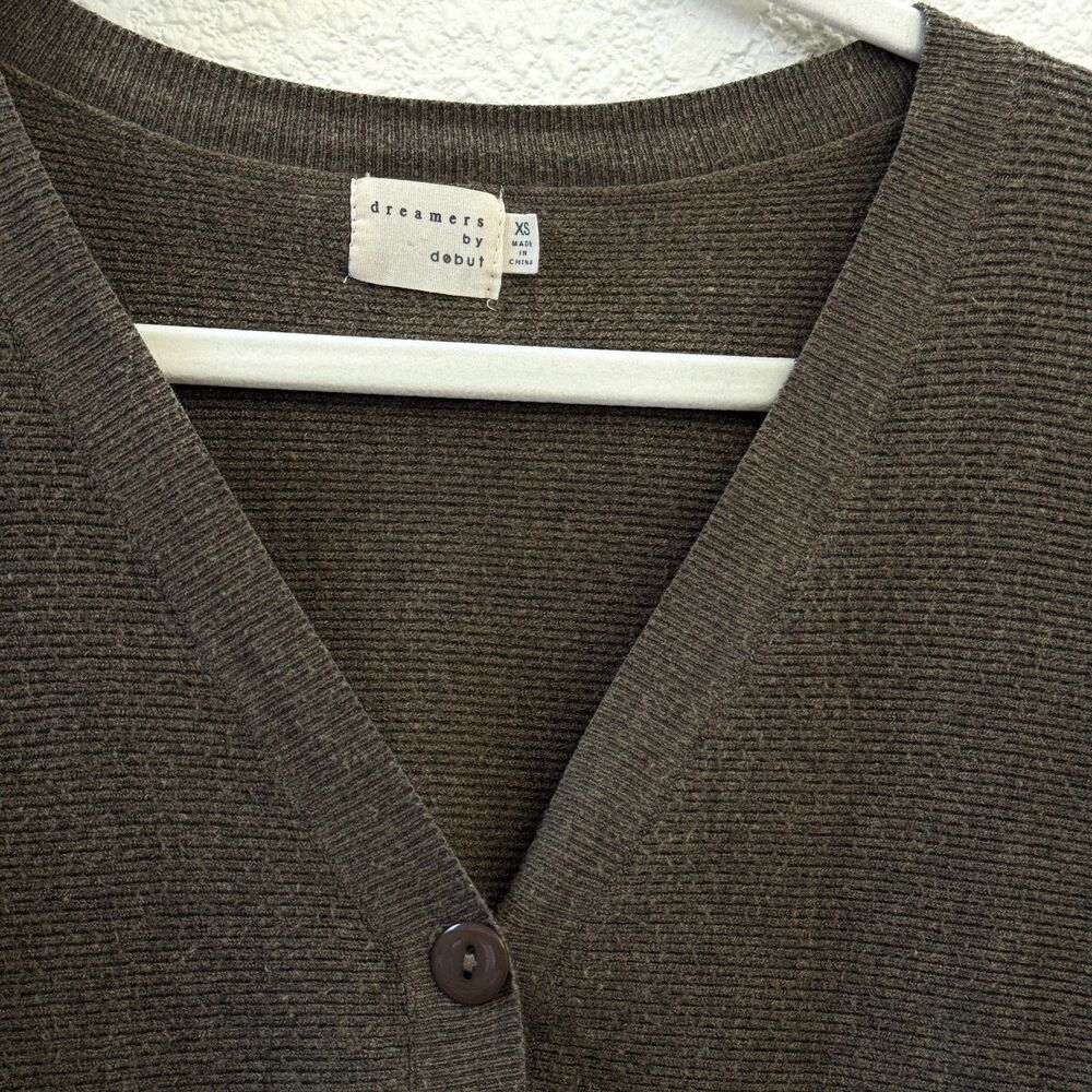 Cropped Ribbed Cardigan - Picture 3 of 5